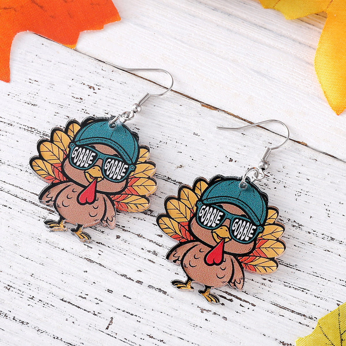 Wholesale Thanksgiving Harvest Festival Sunglasses Turkey Acrylic Earrings